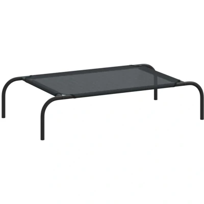 Image of vidaXL Elevated Dog Bed Black S Textilene