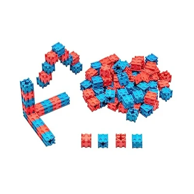 Image of WISSNER active learning 100 Interlocking Cubes 2 x cm, made Out of RE Wood In Red/Blue