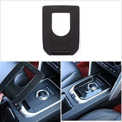 Image of DIYUCAR Carbon Fiber Style ABS Car Center Console Decoration Panel Trim For LR Discovery Sport 2015 2019 Accessories (Gear Shift Cover)