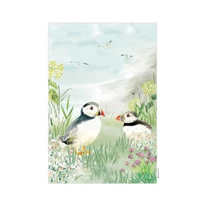 Image of National Trust Puffin Organic Cotton Single Tea Towel