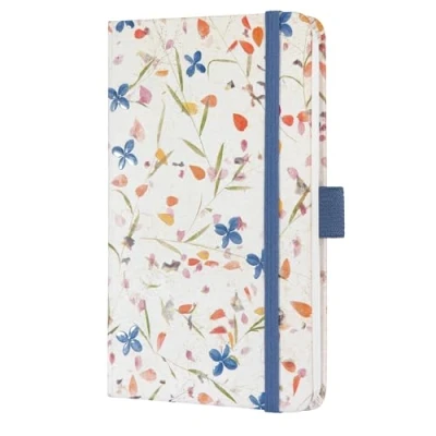 Image of SIGEL J5306 Jolie Weekly Planner 2025, Design Bloom Violet, 9,5 x 15 cm, hardcover, 174 Pages, Beige, Violet