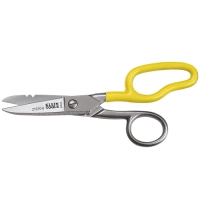 Image of Klein Tools 21010 6 SEN Free Fall Snip, Scraper, File, Serrated Blades, Made in USA