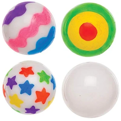Image of Baker Ross AT933 Design Your Own Light Up Bouncy Balls Pack of 4, For Kids Arts and Crafts Projects