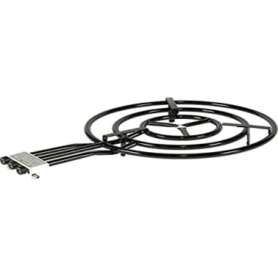 Image of Vaello La Valenciana Paellero Gas Burner 3 Fire Ring, 600 Mm, Black, 30 x 60 cm