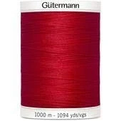 Image of Gutermann 5 x 1000mtr Premium Polyester Sew All Thread Colour 156 Red
