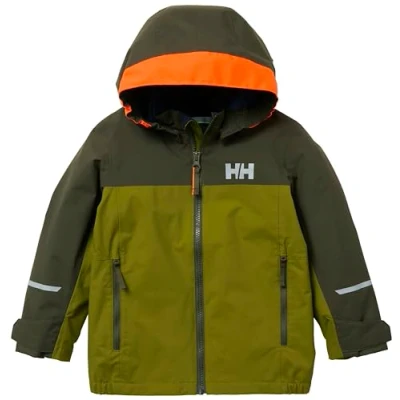 Image of Helly Hansen Kids Unisex K Shelter Jacket 2.0, Olive Green, 4