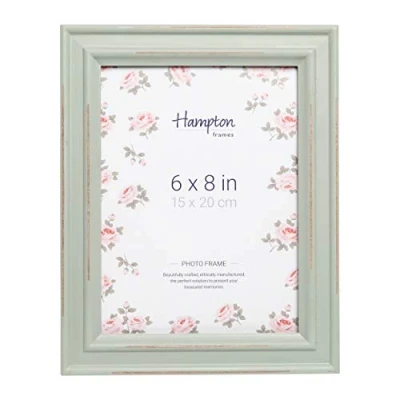 Image of Hampton Frames PALOMA 6x8 (15x20cm) Sage Green Picture Photo Frame Glass PAL301968S