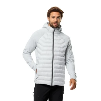 Image of Jack Wolfskin Men&#039;s Routeburn Pro Hybrid M Softshell Jacket, Cool Grey, XXX Large