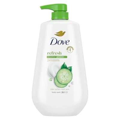 Image of Dove go fresh Body Wash, Cucumber and Green Tea Pump 34 Ounce by