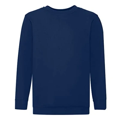 Image of Fruit of the Loom Boys&#039; Sweatshirt blue navy 14 15 Years