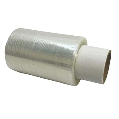Image of Mini Rolls of Clear Handy Pallet Stretch Shrink Wrap Cling Film Refill 100mm x 150M (1)