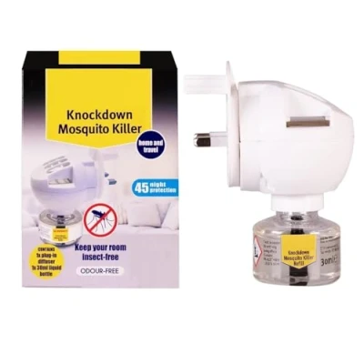 Image of Knockdown Mosquito Killer Plug In 30ml Refills Insect Keep Your Room Free Lasts for up to 45 Nights Home And Travel(Mosquito Unit)