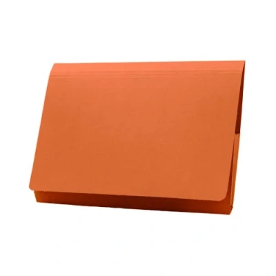 Image of Exacompta Guildhall Full Flap Pocket Wallet Foolscap Orange (50 Pack)