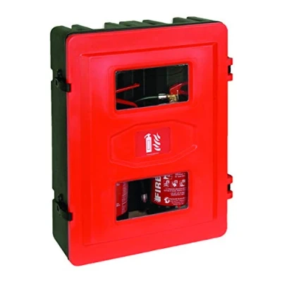 Image of Jonesco Hs72 Double Extinguisher Cabinet, 2 Kg x 6/9 Kg, Red