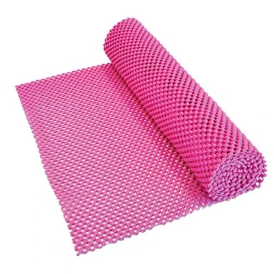Image of Aidapt Non Slip Pink Easy to Cut 150x30 cm Fabric Mat Ideal for Lining Draws, Shelves, and Work Tops