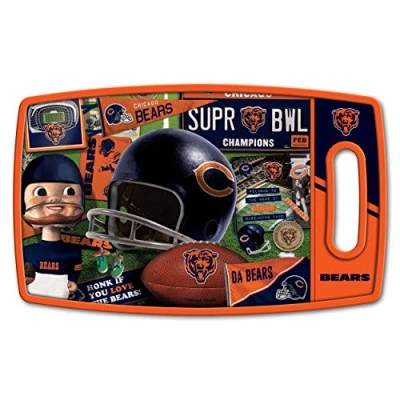 Image of YouTheFan NFL Chicago Bears Retro Series Cutting Board, Medium