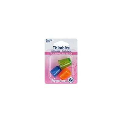 Image of Hemline Thimble Light Weight 3 Assorted Sizes H226.A