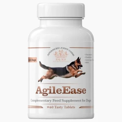 Image of EQ K9 AgileEase Hip &amp; Joint Supplements for Dogs 60 Tablets Soothes Stiff Joints Helps with Mobility and Arthritis Pain Relief MSM, Glucosamine Green Lipped Mussel