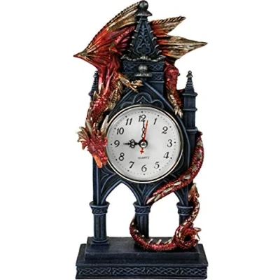 Image of Nemesis Now AL50380 Time Guardian Clock 17cm Red