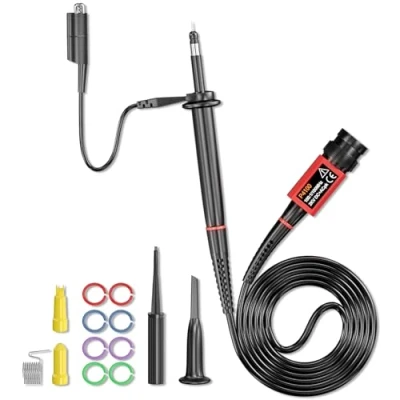 Image of Cleqee P4100 100MHz High Voltage Oscilloscope Clip Probes 2000V Scope Safety Adjustable BNC Connector 100:1 100X