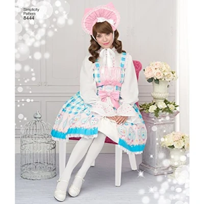Image of Simplicity 8444Pattern 8444 Women&#039;s Lolita Costume, Paper, White, D5 (4 6 8 10 12)