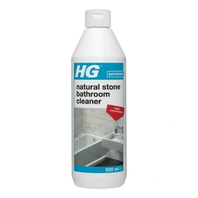 Image of HG Natural Stone Bathroom Cleaner, Bath &amp; Shower Cleaner for Tiles, Highly Concentrated Tiled Wall Floor Limescale Remover Soap Scum 500ml
