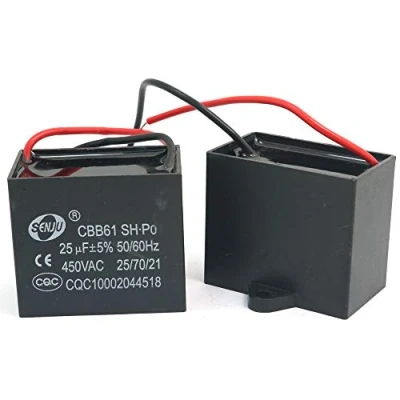 Image of DollaTek 2Pcs CBB61 25uF 450V AC 50/60Hz Air Conditioner Fan Motor Running Capacitor