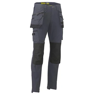 Image of Bisley UKPC6336_BCCG Flex &amp; Move Utility Cargo Trousers with Holster Tool Pockets Charcoal, 38S
