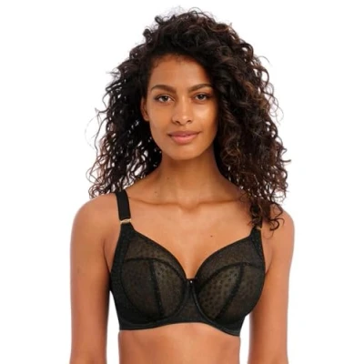 Image of Freya Womens Starlight Side Support Bra Black Polyamide Size 30K