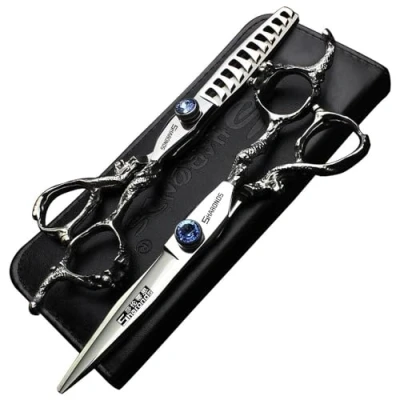 Image of 5.5/6/7.5/7/8 inch Professional Hair Clippers, Japanese 440C Jewelry Scissors (6 inches 2pc B)