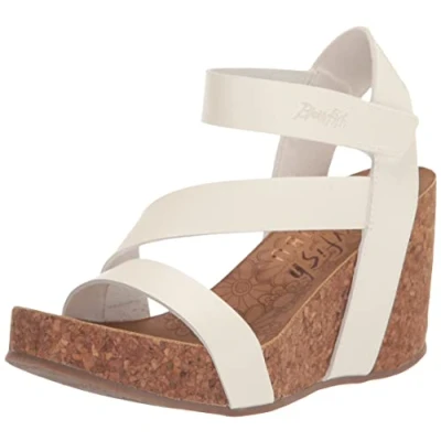 Image of Blowfish Malibu Women&#039;s Hapuku Wedge Sandal, Coconut Dyecut, 6 UK