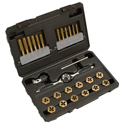 Image of Sealey Premier SAE/Imperial Titanium Coated Hexagonal Tap &amp; Die Set 26pc AK3026IMP