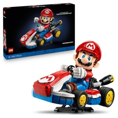 Image of LEGO Mario Kart &amp; Standard Nintendo Character Display Figure Car Model Kit for Gaming Fans 72037