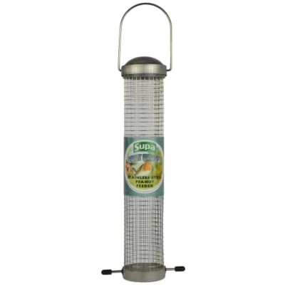 Image of Supa 12 inch Wild Bird Peanut Stainless Steel Fort Knuts Feeders, Designed For Feeding Peanuts To Your Garden Birds.