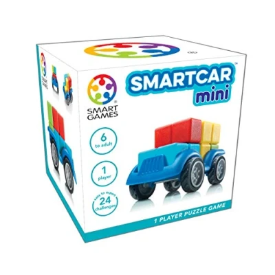 Image of smart games SmartCar Mini, Puzzle Game with 24 Challenges, 6+ Years