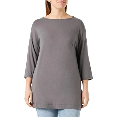 Image of United Colors of Benetton Women&#039;s Mesh G/C M/L 3jzn3m03l Sweater, Dark Grey Melange 69w, S