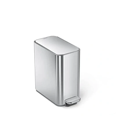 Image of simplehuman CW2096 5 Litre Slim Pedal Bin Brushed Stainless Steel