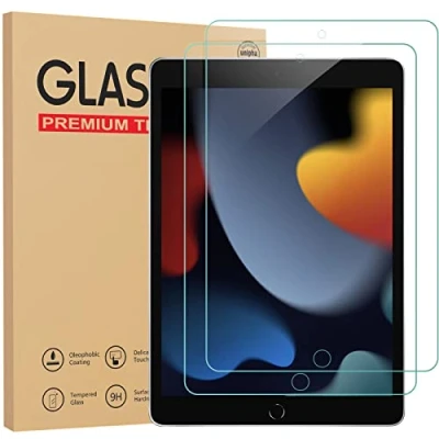 Image of Gerutek 2 Pack Screen Protector for iPad 9th/8th/7th Generation, [Tempered Glass] [Ultra Clear] [Anti Scratch] [Bubble Free] [[9H Hardness] Apple 10.2 (2021/2020/2019) Film