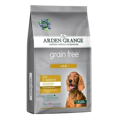 Image of Arden Grange Grain free adult duck &amp; superfoods 2 x 12kg