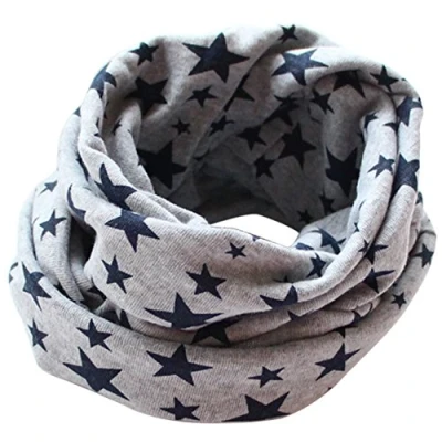 Image of Bluelans® Children Kids Girls Boys Cotton Neckerchief Winter Warmer Snood Scarf (Grey)