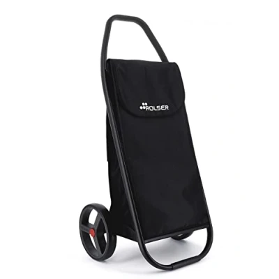 Image of Rolser COM MF Black Tube 2 Big Wheel Shopping Trolley