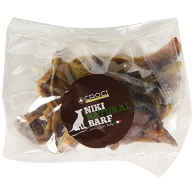 Image of Croci Niki natural Barf Pork Ear Scraps, snack for dogs, ideal the Diet, 200g