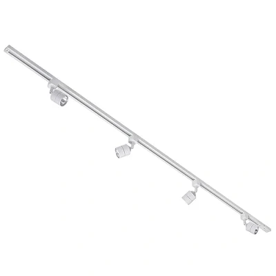 Image of Litecraft Kitchen Track Light with Soho Fixture &amp; GU10 LED Bulbs (White, 2M 4 Light)