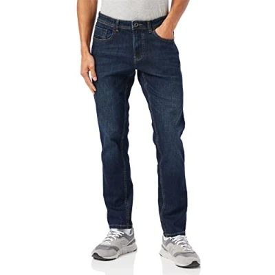 Image of camel active Men&#039;s 5 Pocket Houston Straight Jeans, Blue, W33 / L30 (Size: 33/30)