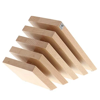 Image of ZWILLING Italian Slanted Magnetic Knife Block Natural Beechwood