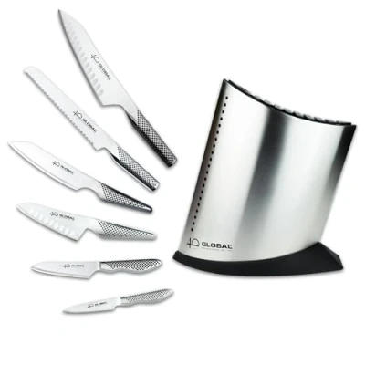 Image of Global 40th Anniversary G52AN7D 7 Piece Knife Block Set