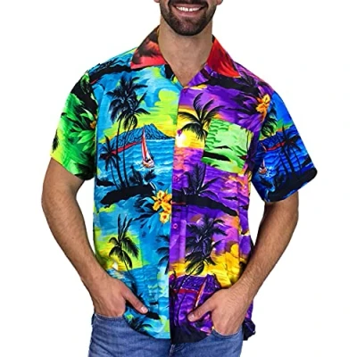 Image of V.H.O. Funky Hawaiian Shirt, Shortsleeve, Mondy Surf, Multicoloured, XL