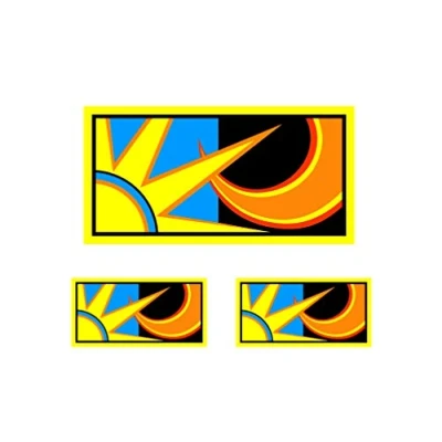 Image of Valentino Rossi Sticker Fluorescent Yellow Sun and Moon Vinyl 2013