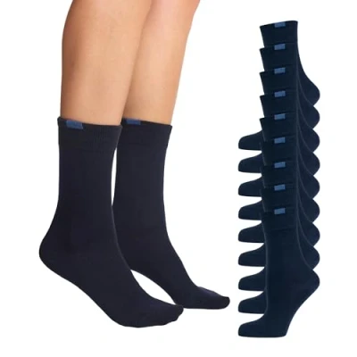 Image of Nur Die Women&#039;s 487801 Calf Socks (9er Pack), Blue (maritim 190), 39 42