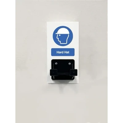 Image of PPE Station Hard Hat Single Hook on 80x160mm 10mm foam pvc